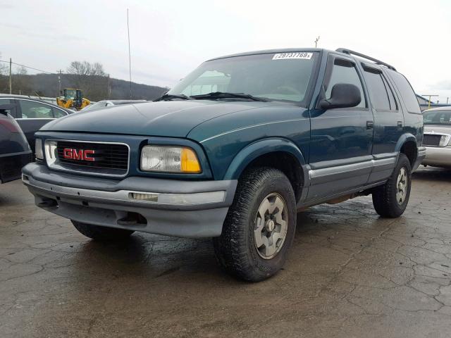 1GKDT13W4V2527294 - 1997 GMC JIMMY GREEN photo 2