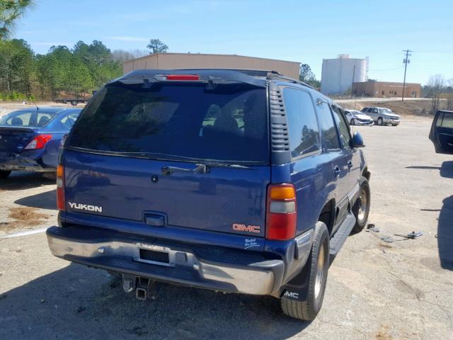 1GKEC13T71R178773 - 2001 GMC YUKON BLUE photo 4