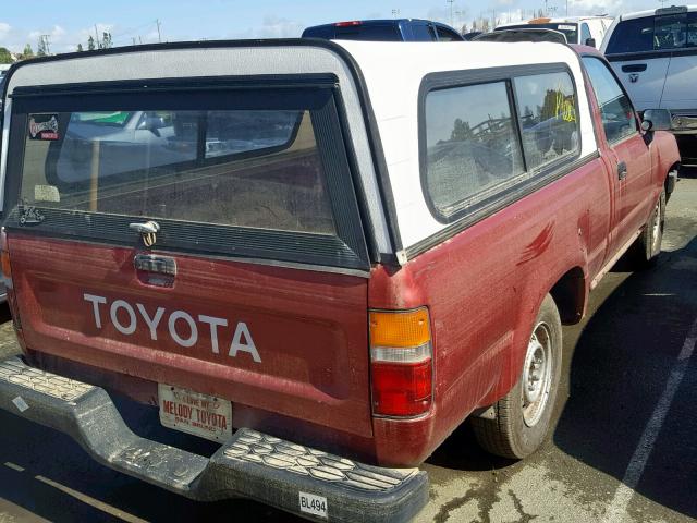 4TARN81A8PZ079613 - 1993 TOYOTA PICKUP 1/2 RED photo 4