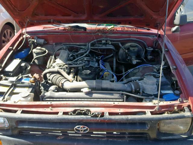 4TARN81A8PZ079613 - 1993 TOYOTA PICKUP 1/2 RED photo 7