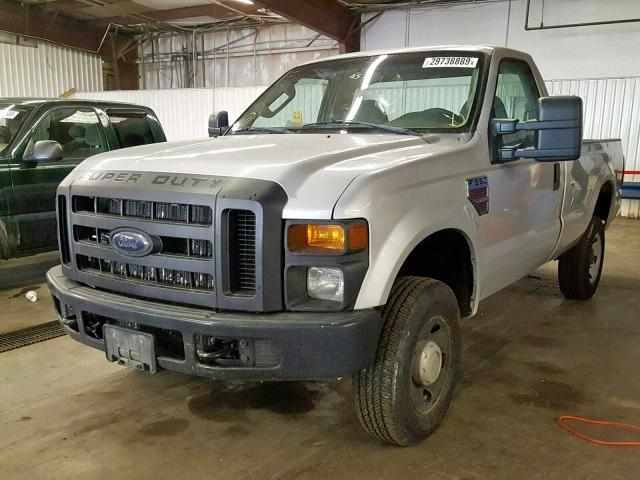 1FTWF31R08ED86487 - 2008 FORD F350 SRW S SILVER photo 2