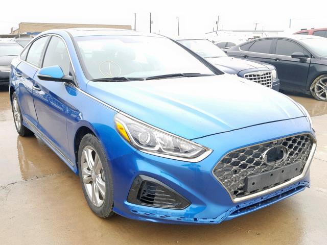 5NPE34AF4JH632902 - 2018 HYUNDAI SONATA SPO BLUE photo 1