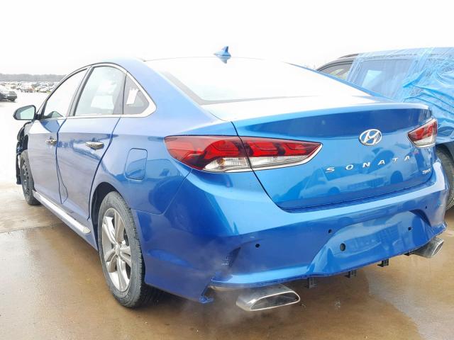 5NPE34AF4JH632902 - 2018 HYUNDAI SONATA SPO BLUE photo 3