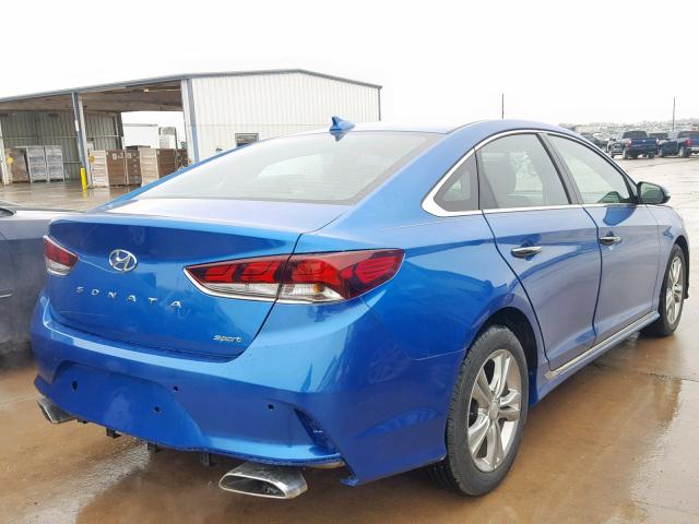 5NPE34AF4JH632902 - 2018 HYUNDAI SONATA SPO BLUE photo 4