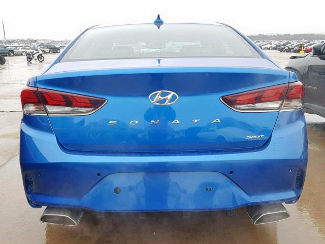 5NPE34AF4JH632902 - 2018 HYUNDAI SONATA SPO BLUE photo 9