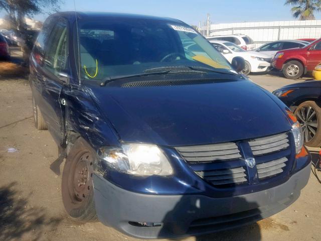 1D4GP25B26B539445 - 2006 DODGE CARAVAN SE BLUE photo 1