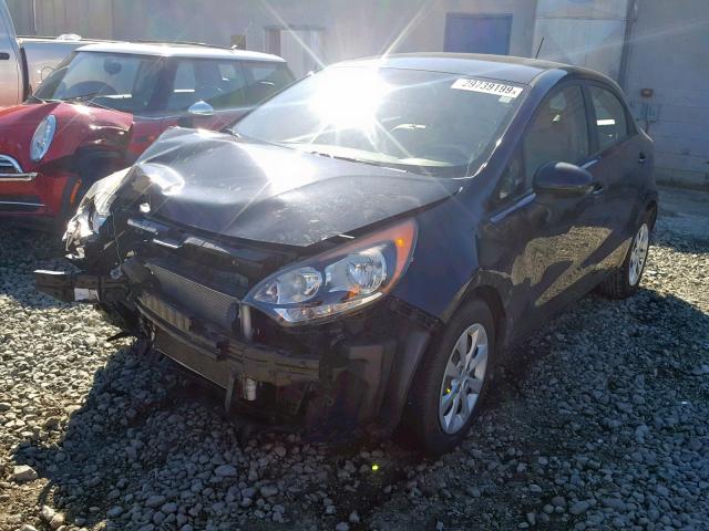 KNADM5A32D6131359 - 2013 KIA RIO LX BLACK photo 2