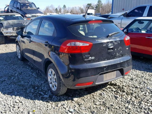 KNADM5A32D6131359 - 2013 KIA RIO LX BLACK photo 3