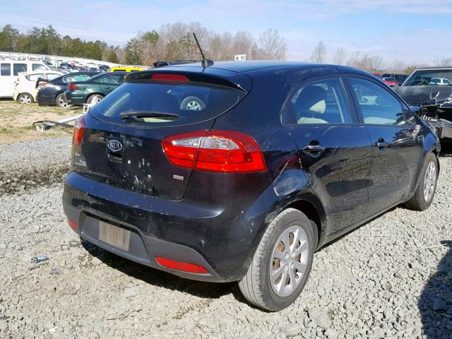 KNADM5A32D6131359 - 2013 KIA RIO LX BLACK photo 4