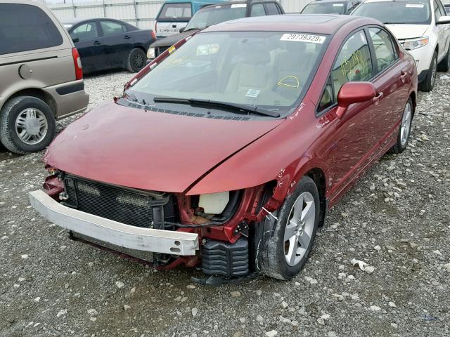 1HGFA16896L037941 - 2006 HONDA CIVIC EX მუქწითელი ფოტო 2