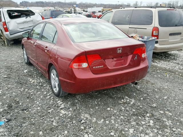 1HGFA16896L037941 - 2006 HONDA CIVIC EX მუქწითელი ფოტო 3