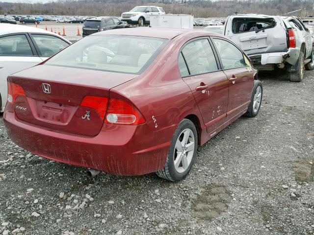 1HGFA16896L037941 - 2006 HONDA CIVIC EX მუქწითელი ფოტო 4