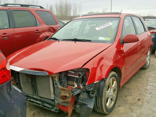 KNAFE162285018828 - 2008 KIA SPECTRA5 5 RED photo 2