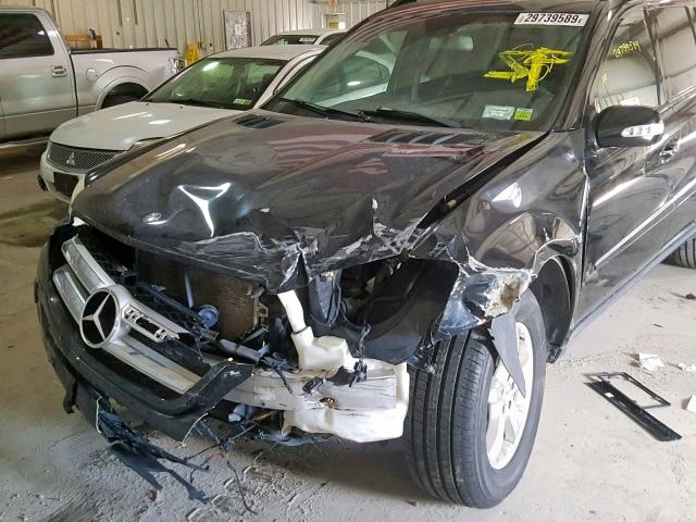 4JGBF71E17A239146 - 2007 MERCEDES-BENZ GL450 BLACK photo 9