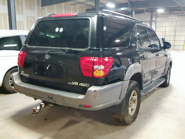 5TDBT44A52S084682 - 2002 TOYOTA SEQUOIA SR BLACK photo 4