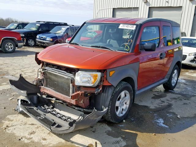 5J6YH28625L017589 - 2005 HONDA ELEMENT EX ORANGE photo 2