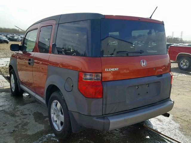 5J6YH28625L017589 - 2005 HONDA ELEMENT EX ORANGE photo 3