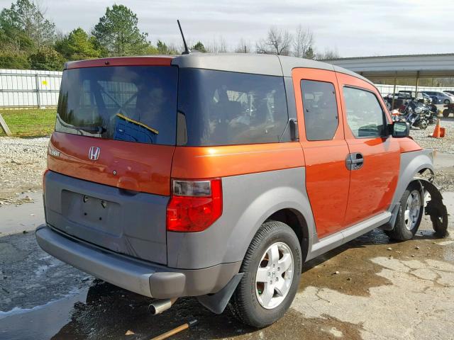 5J6YH28625L017589 - 2005 HONDA ELEMENT EX ORANGE photo 4