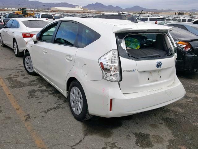 JTDZN3EU8C3077806 - 2012 TOYOTA PRIUS V WHITE photo 3