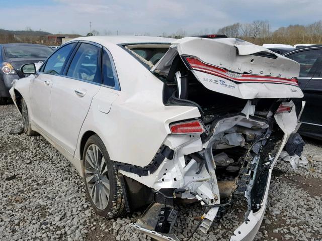 3LN6L5E98HR611469 - 2017 LINCOLN MKZ RESERV WHITE photo 3