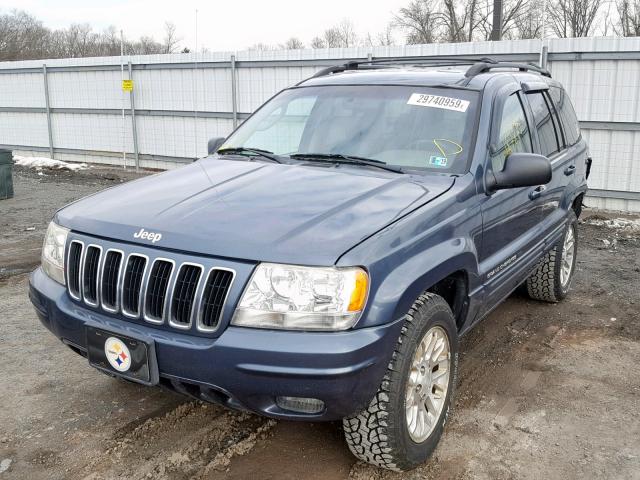 1J8GW58S92C217220 - 2002 JEEP GRAND CHER BLUE photo 2