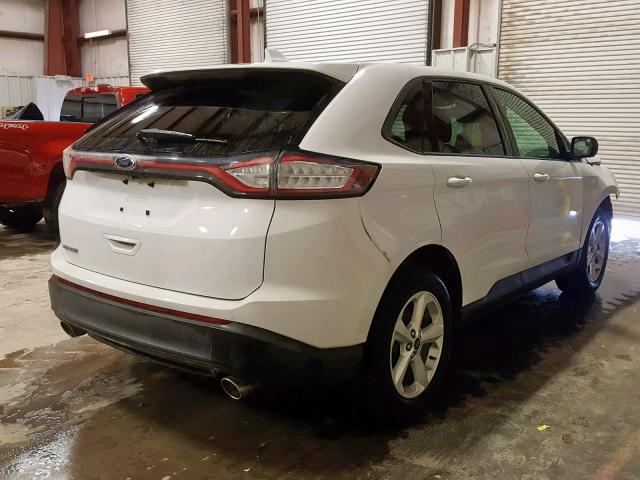 2FMTK3G84FBB37434 - 2015 FORD EDGE SE WHITE photo 4