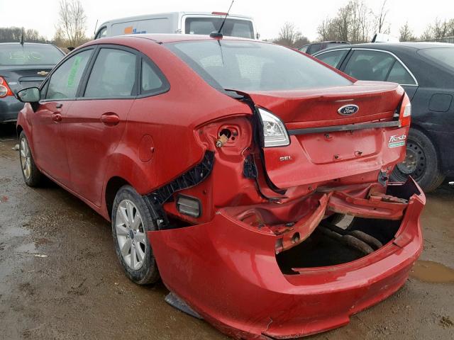 3FADP4CJ3CM208132 - 2012 FORD FIESTA SEL RED photo 3