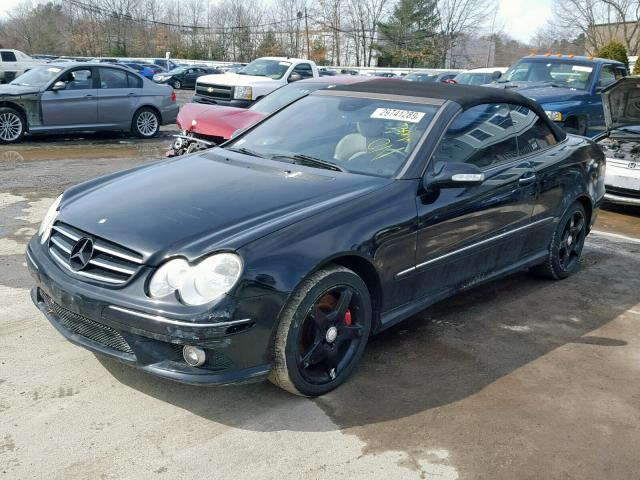 WDBTK72F07T075922 - 2007 MERCEDES-BENZ CLK 550 BLACK photo 2