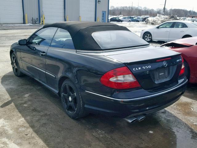 WDBTK72F07T075922 - 2007 MERCEDES-BENZ CLK 550 BLACK photo 3