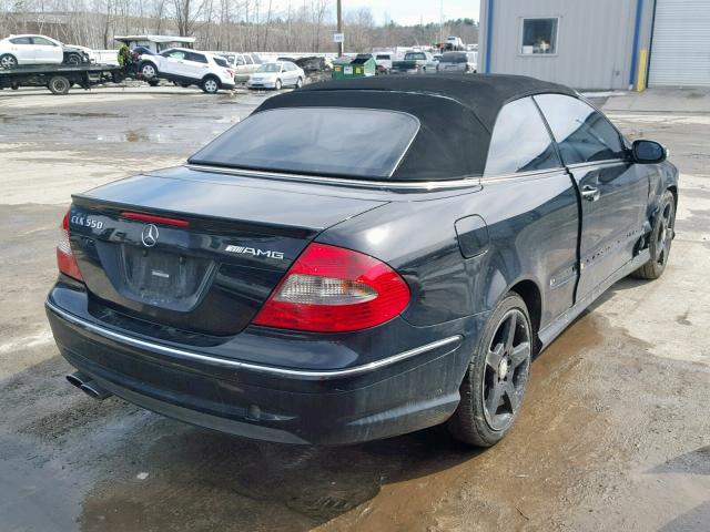 WDBTK72F07T075922 - 2007 MERCEDES-BENZ CLK 550 BLACK photo 4