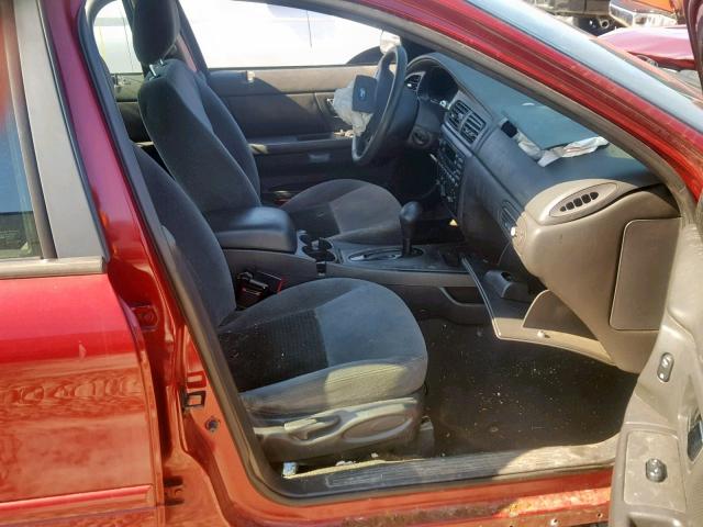 1FAFP55U33G169994 - 2003 FORD TAURUS SES RED photo 5