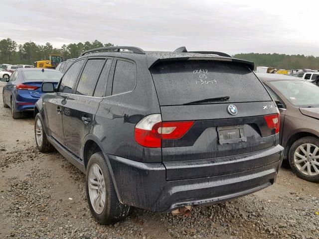 WBXPA93466WD30042 - 2006 BMW X3 3.0I BLACK photo 3