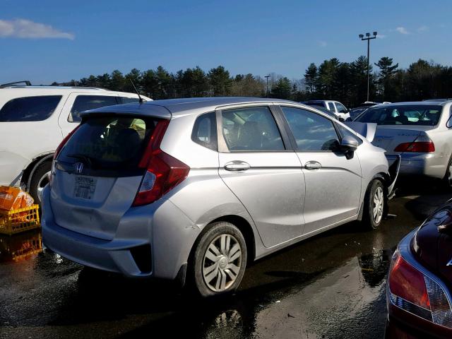 JHMGK5H54GS006998 - 2016 HONDA FIT LX SILVER photo 4