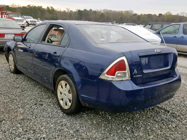 3FAHP06Z17R113167 - 2007 FORD FUSION S BLUE photo 3