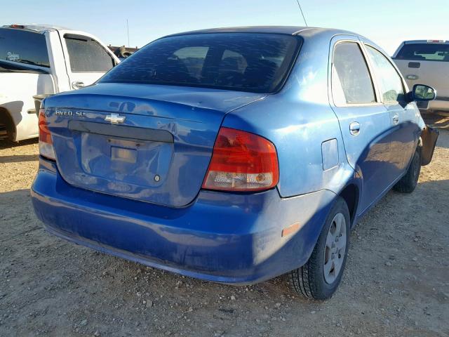 KL1TD52635B495989 - 2005 CHEVROLET AVEO BASE ლურჯი ფოტო 4