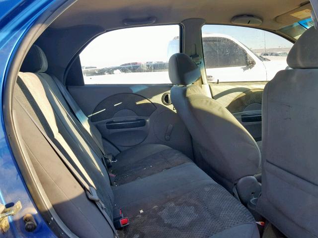 KL1TD52635B495989 - 2005 CHEVROLET AVEO BASE ლურჯი ფოტო 6