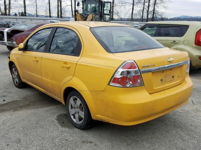 KL1TD56647B168613 - 2007 CHEVROLET AVEO BASE Сары фото 3