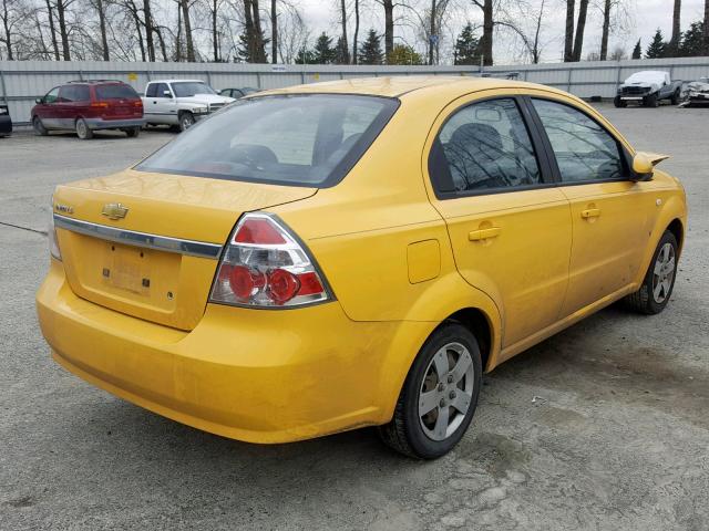 KL1TD56647B168613 - 2007 CHEVROLET AVEO BASE Сары фото 4