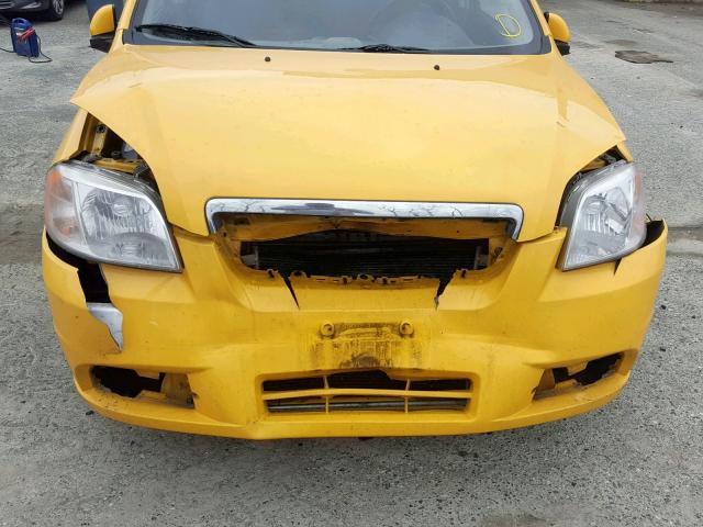 KL1TD56647B168613 - 2007 CHEVROLET AVEO BASE Сары фото 9