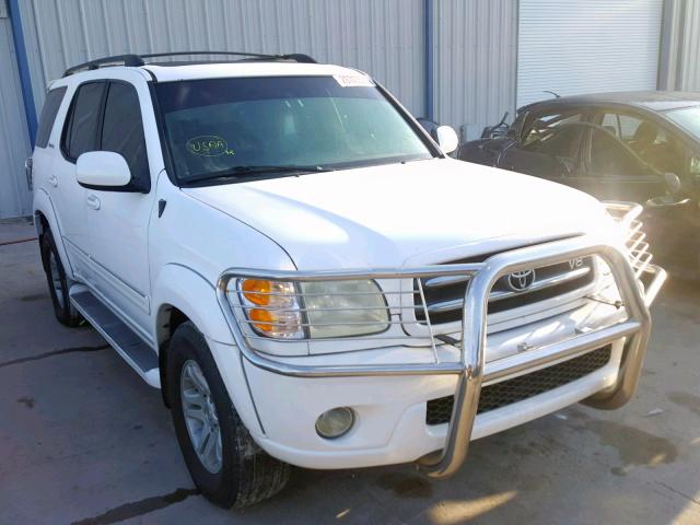 5TDZT38A24S211684 - 2004 TOYOTA SEQUOIA LI WHITE photo 1