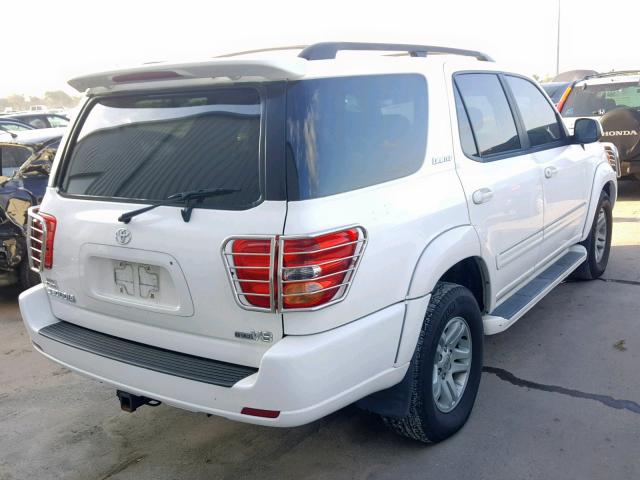 5TDZT38A24S211684 - 2004 TOYOTA SEQUOIA LI WHITE photo 4