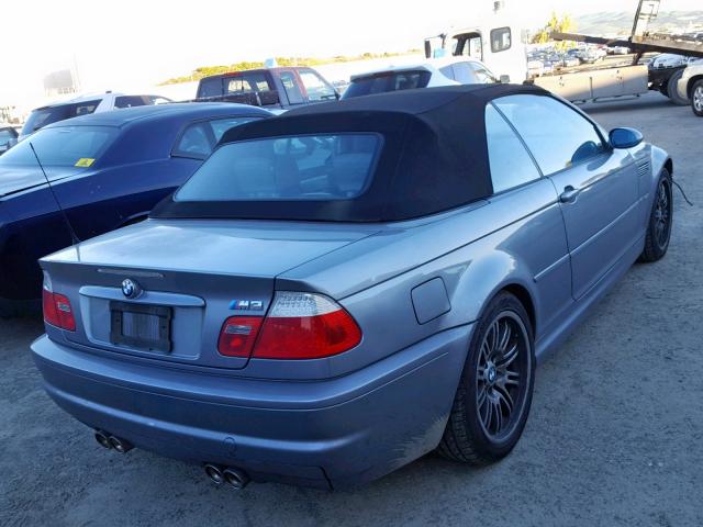 WBSBR93433PK04006 - 2003 BMW M3 GRAY photo 4