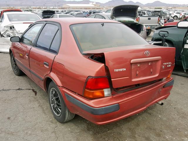 JT2BC52L8V0223357 - 1997 TOYOTA TERCEL CE MAROON photo 3