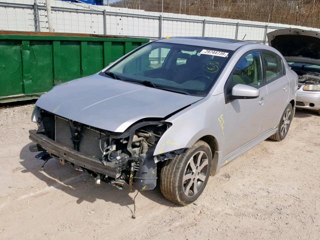 3N1AB6AP2CL741824 - 2012 NISSAN SENTRA 2.0 SILVER photo 2