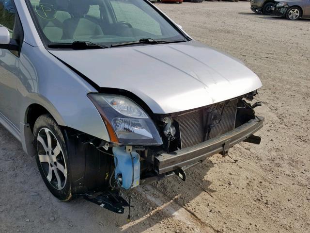 3N1AB6AP2CL741824 - 2012 NISSAN SENTRA 2.0 SILVER photo 9