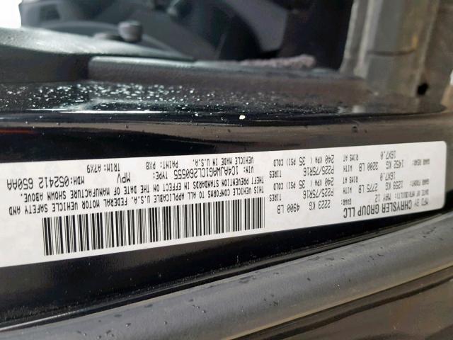 1C4AJWAG1CL260555 - 2012 JEEP WRANGLER S შავი ფოტო 10