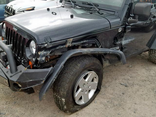 1C4AJWAG1CL260555 - 2012 JEEP WRANGLER S შავი ფოტო 9