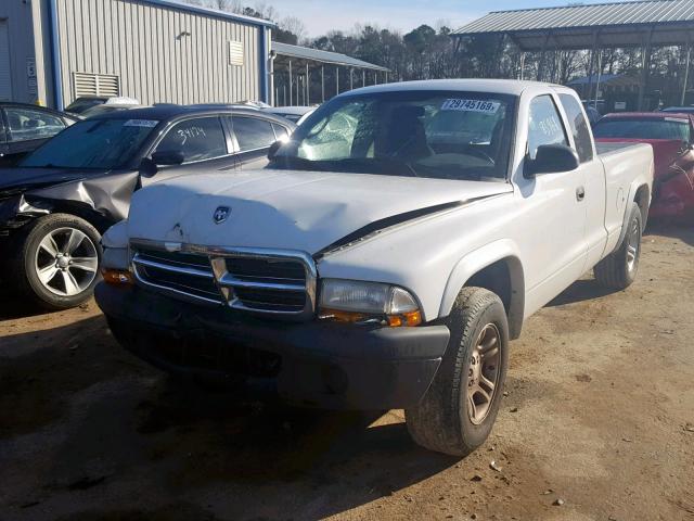 1D7GL12K24S621072 - 2004 DODGE DAKOTA SXT WHITE photo 2