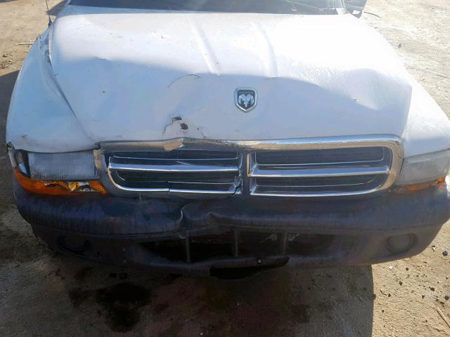 1D7GL12K24S621072 - 2004 DODGE DAKOTA SXT WHITE photo 7