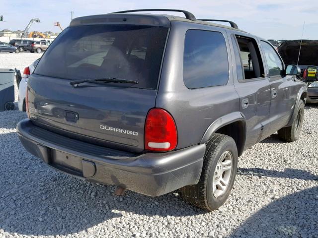 1B4HR38N02F112949 - 2002 DODGE DURANGO SP GRAY photo 4